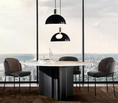 Chaise Fil Noir Minotti